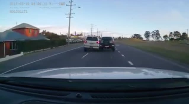 Dashcam footage has captured a shocking case of road rage. Photo: Facebook/ Dash Cam Owners Australia