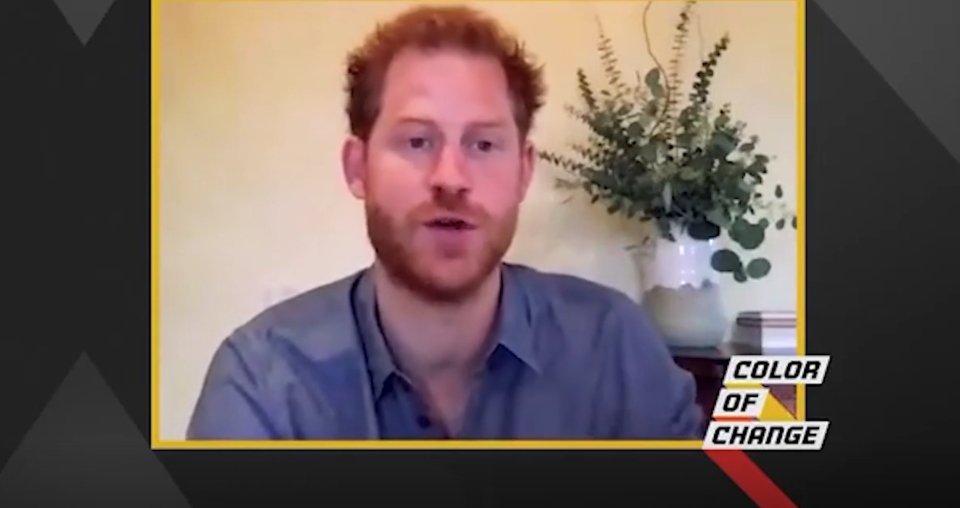 Prince Harry discusses the issue of racism with the Color of Change initiative. Video taken from Instagram on 10/08/2010. Credit: Color of Change / Instagram: Color of Change / Instagram