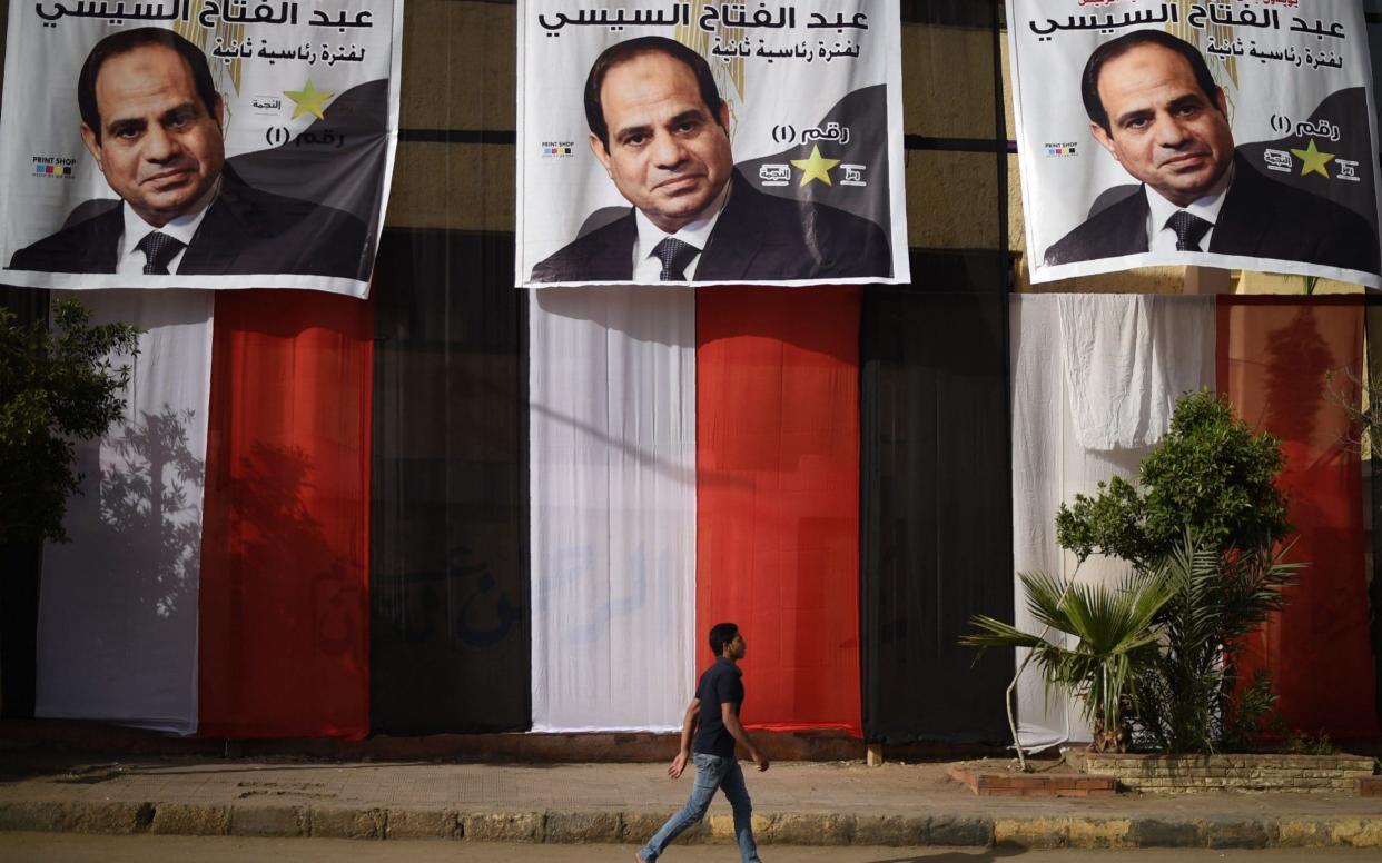 President Abdel Fattah el-Sisi faces no real competition in the vote  - AFP