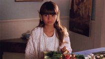 <p>Justice made her name at Nickelodeon, but her very first onscreen role was as an obnoxious little girl attending a Hobbit-themed birthday party. Seriously, who licks a baby carrot, then puts it back on the crudités platter? Rude. <br><br>(Credit: Warner Bros.) </p>