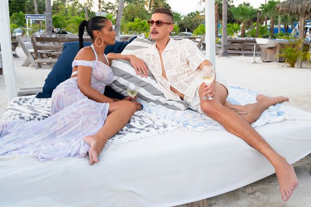 <p>Disney/Jeff Daly</p> Selita Ebanks and Julian Foster on "Grand Cayman: Secrets in Paradise"