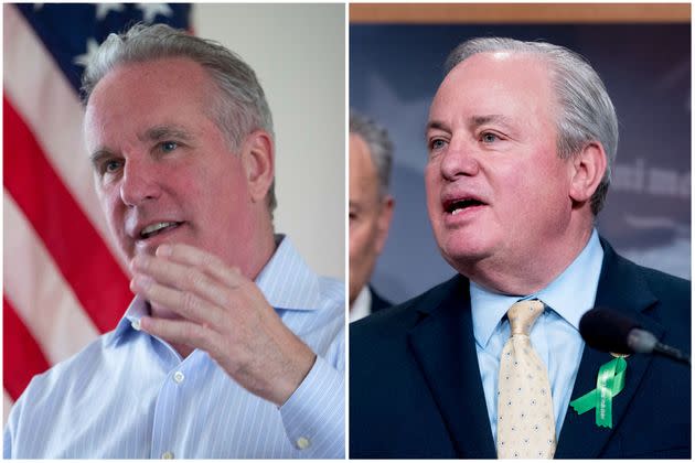 Republican Mike Doyle (left) and outgoing Democratic congressman Mike Doyle (right). (Photo: via Associated Press)