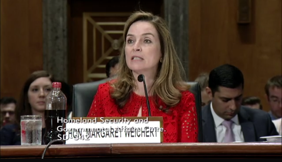 Margaret Weichert testifies before the Senate Committee on Homeland Security and Governmental Affairs on Wednesday. (Photo: U.S. Senate)