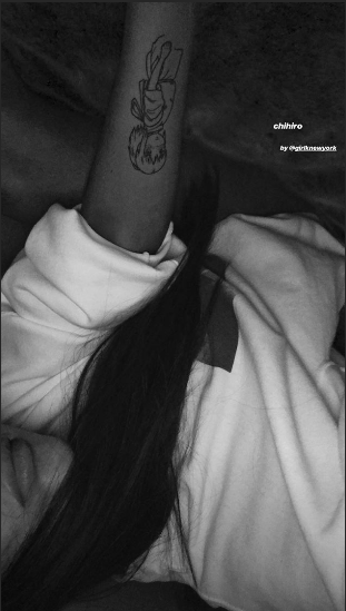 Grande revealed a close-up of her tattoo on her Instagram story.  (Ariana Grande/Instagram)