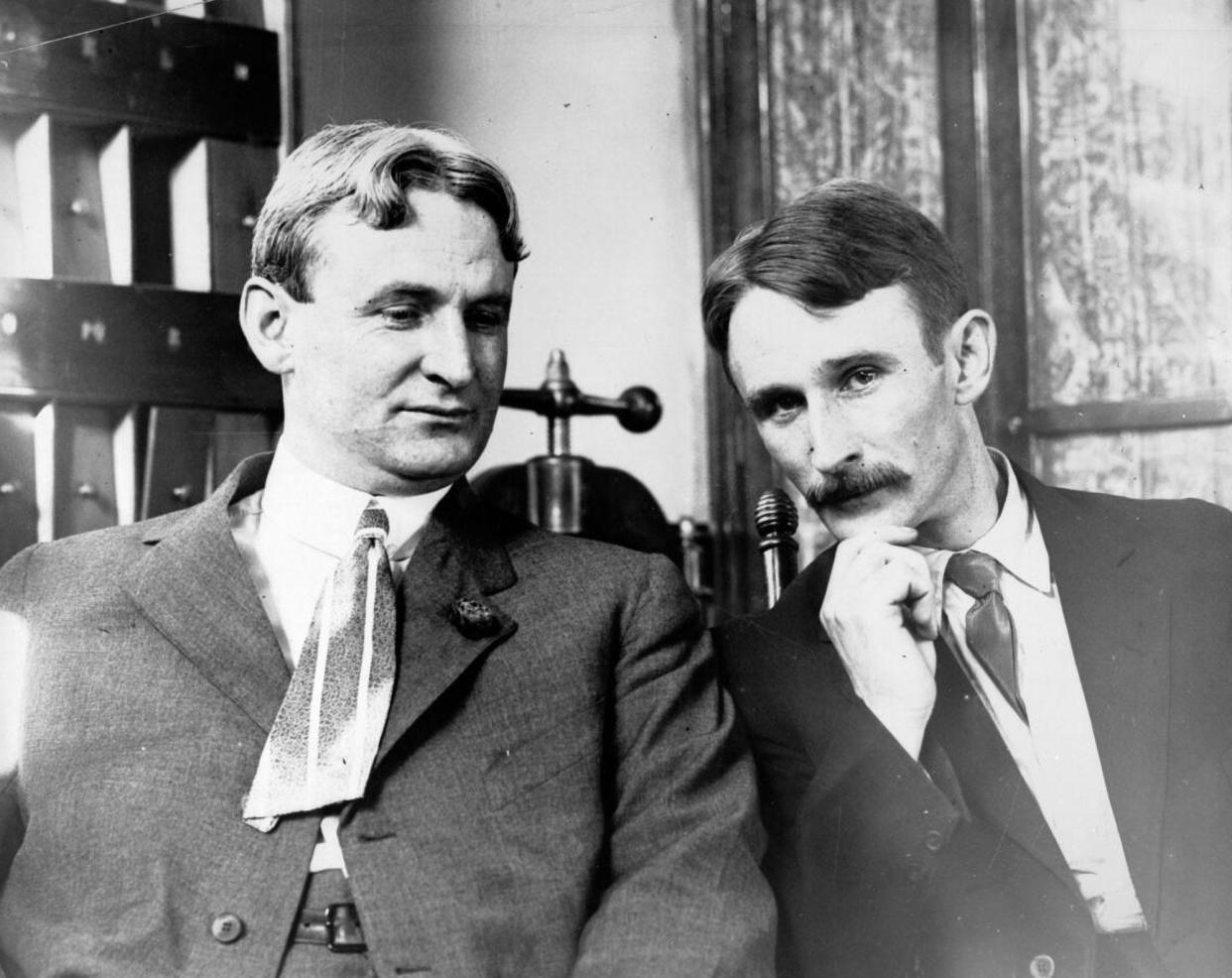 J.J. and James McNamara in 1910. The brothers pleaded guilty to bombing the LA Times building.