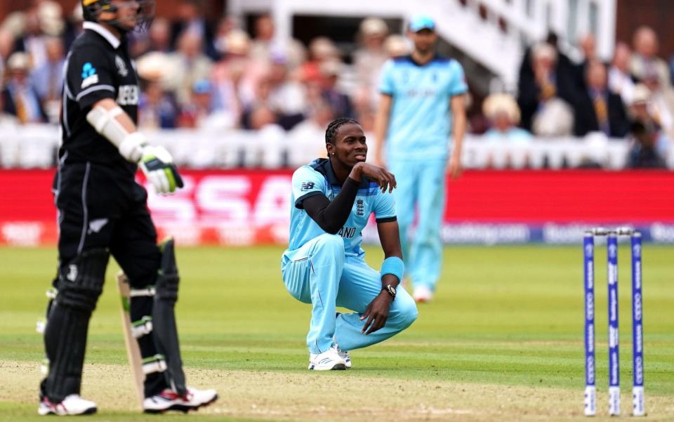 Jofra Archer picked up a side strain during the World Cup and will not be fit for the start of the Ashes - PA