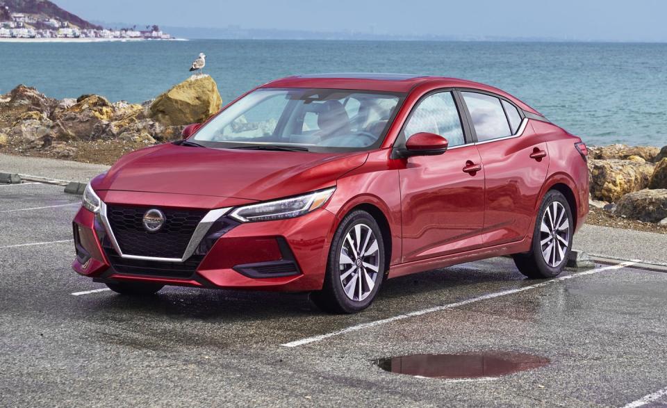 <p>One of the largest small cars on this list, the <a href="https://www.caranddriver.com/nissan/sentra" rel="nofollow noopener" target="_blank" data-ylk="slk:Nissan Sentra;elm:context_link;itc:0;sec:content-canvas" class="link ">Nissan Sentra</a> is all-new for the 2020 model year and the compact sedan has improved its game. Sharp new bodywork, which imitates the brand’s larger Altima and Maxima models, gives the Sentra the look of something more expensive than it is. A redesigned interior features higher-quality materials and finer details. There’s more cabin space as well, along with more standard technology and a longer list of driver-assistance features. </p><p>A new platform and suspension have improved ride quality and handling and its new engine, a naturally aspirated 2.0-liter four-cylinder, is more powerful, and delivers better fuel economy, 29 mpg city and 39 mpg highway. With 149 horsepower and a standard CVT automatic, this front driver is still one of the slower cars in its class, reaching 60 mph in 9.2 seconds, but its price is right, and according to owners surveyed by JD Power, the quality is there. The Sentra’s base price is just over $20,000.</p>