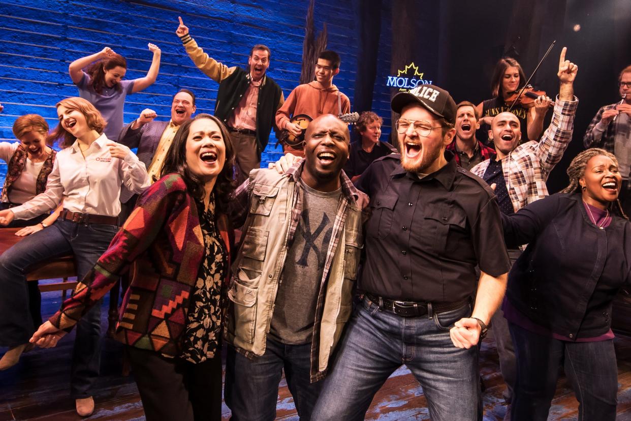 A scene from the poignant muscial, "Come From Away."