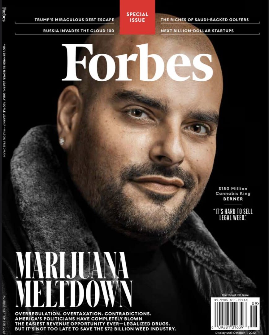 Berner, el primer CEO de la industria del cannabis en ser tapa de Forbes