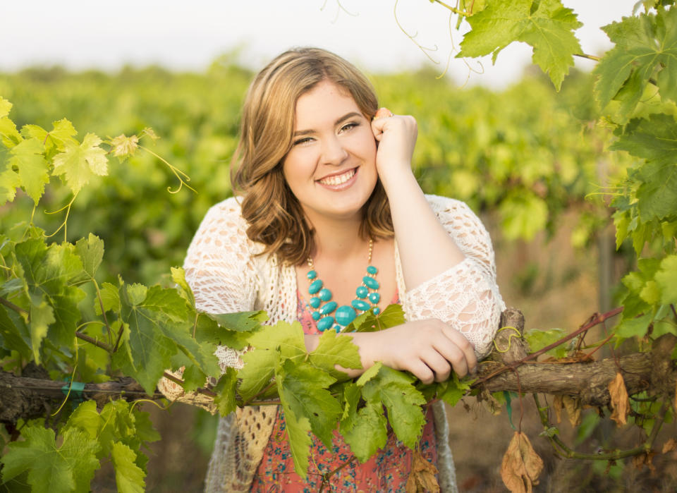 <p>In this 2015 photo released by Makenzie Hollar, Bailey Schweitzer is seen in her high school senior portrait. Schweitzer was one of the people killed in Las Vegas after a gunman opened fire on Sunday, Oct. 1, 2017, at a country music festival. (Courtesy of Makenzie Hollar via AP) </p>