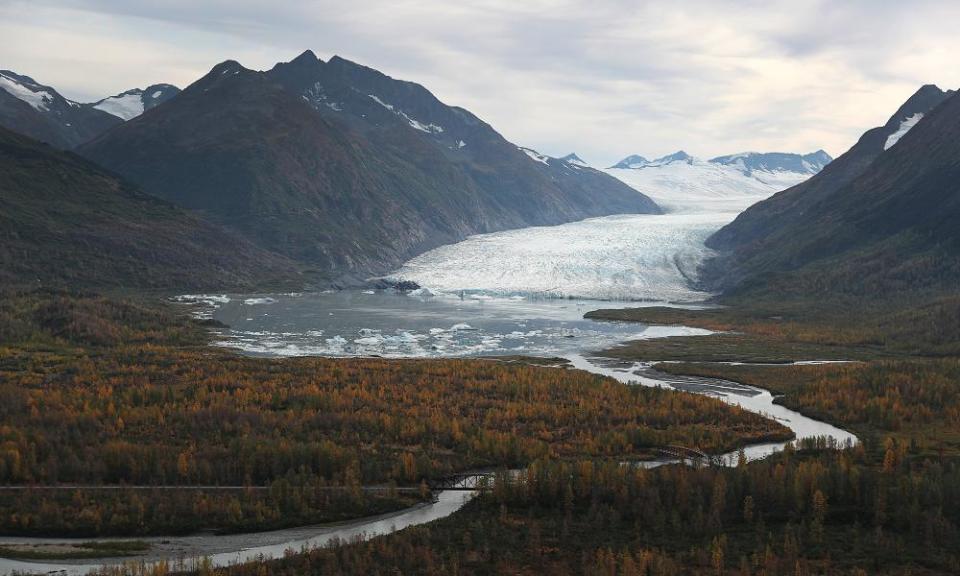 Alaskan glacier in the Kenai mountains