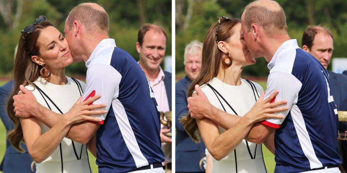 Kate Middleton And Prince William Kiss In An Extremely Rare Pda At Polo Match