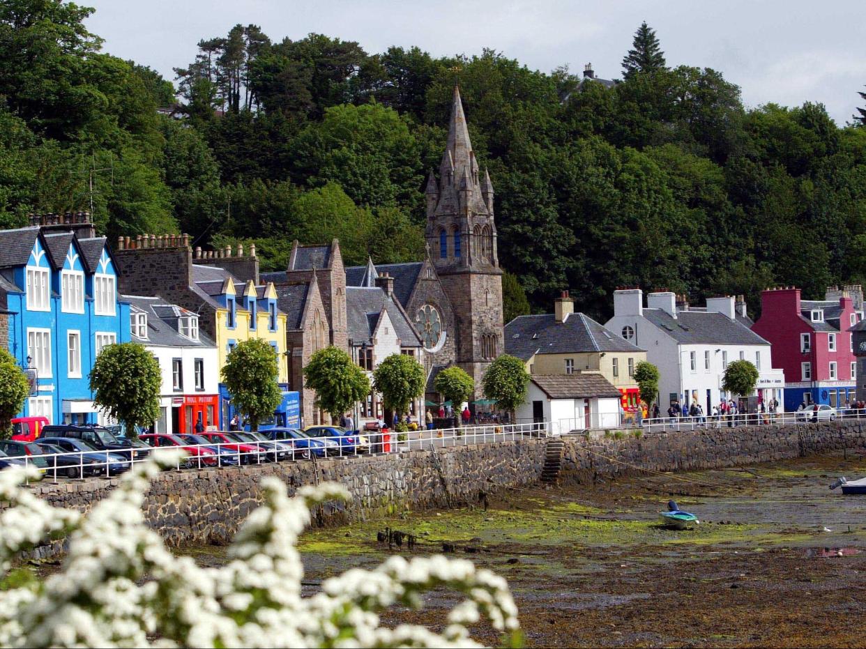 <p>A view of the Isle of Mull in Scotland’s Western Isles, which have suffered from population decline in recent years</p> (PA)