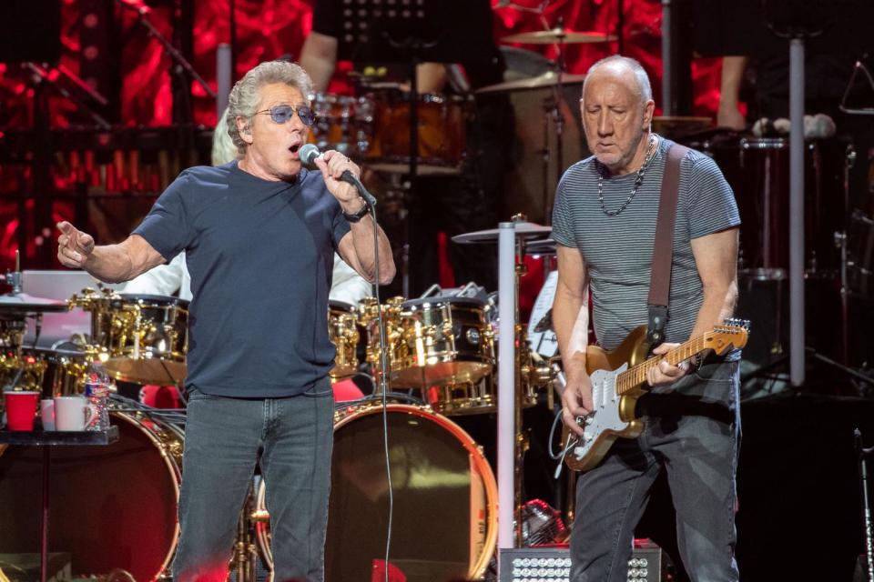 Roger Daltrey (L) and Pete Townshend performing in Texas in 2019: AFP via Getty Images