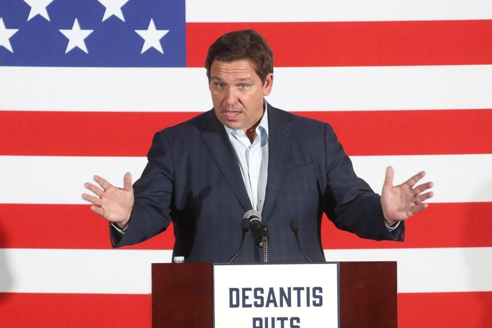 Republican presidential candidate Florida Governor Ron DeSantis