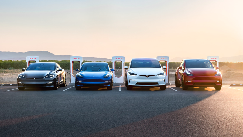 Tesla's full model lineup including a Model S, Model 3, Model X and Model Y