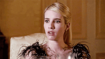 From 'Scream Queens': Chanel looks at something in disgust