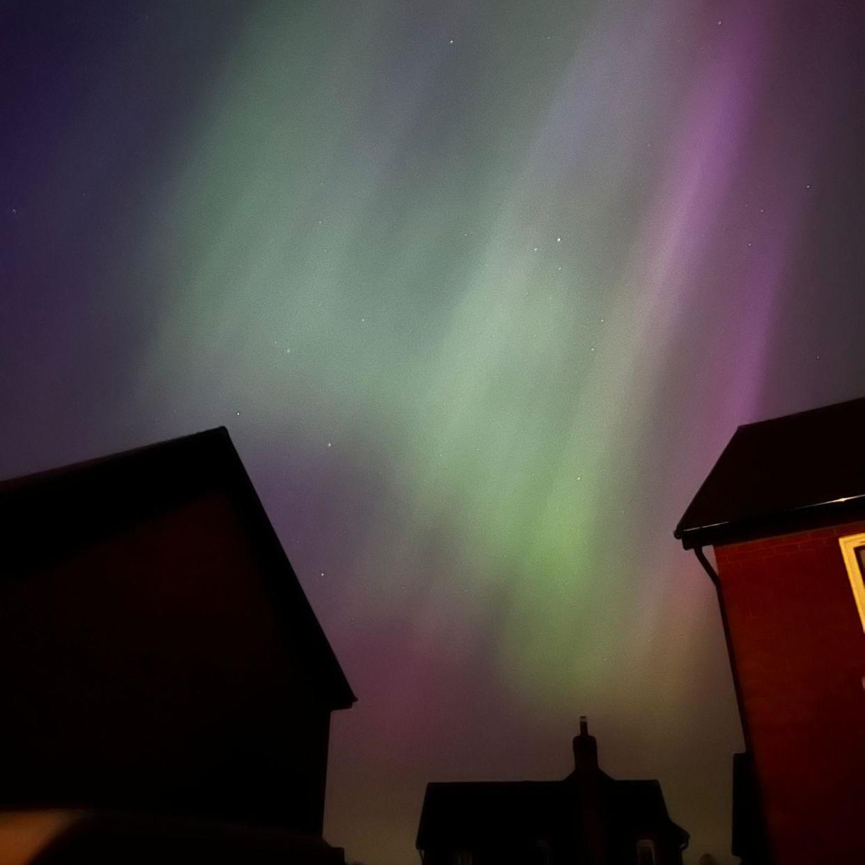 Northern Lights in Dorrington, Shropshire