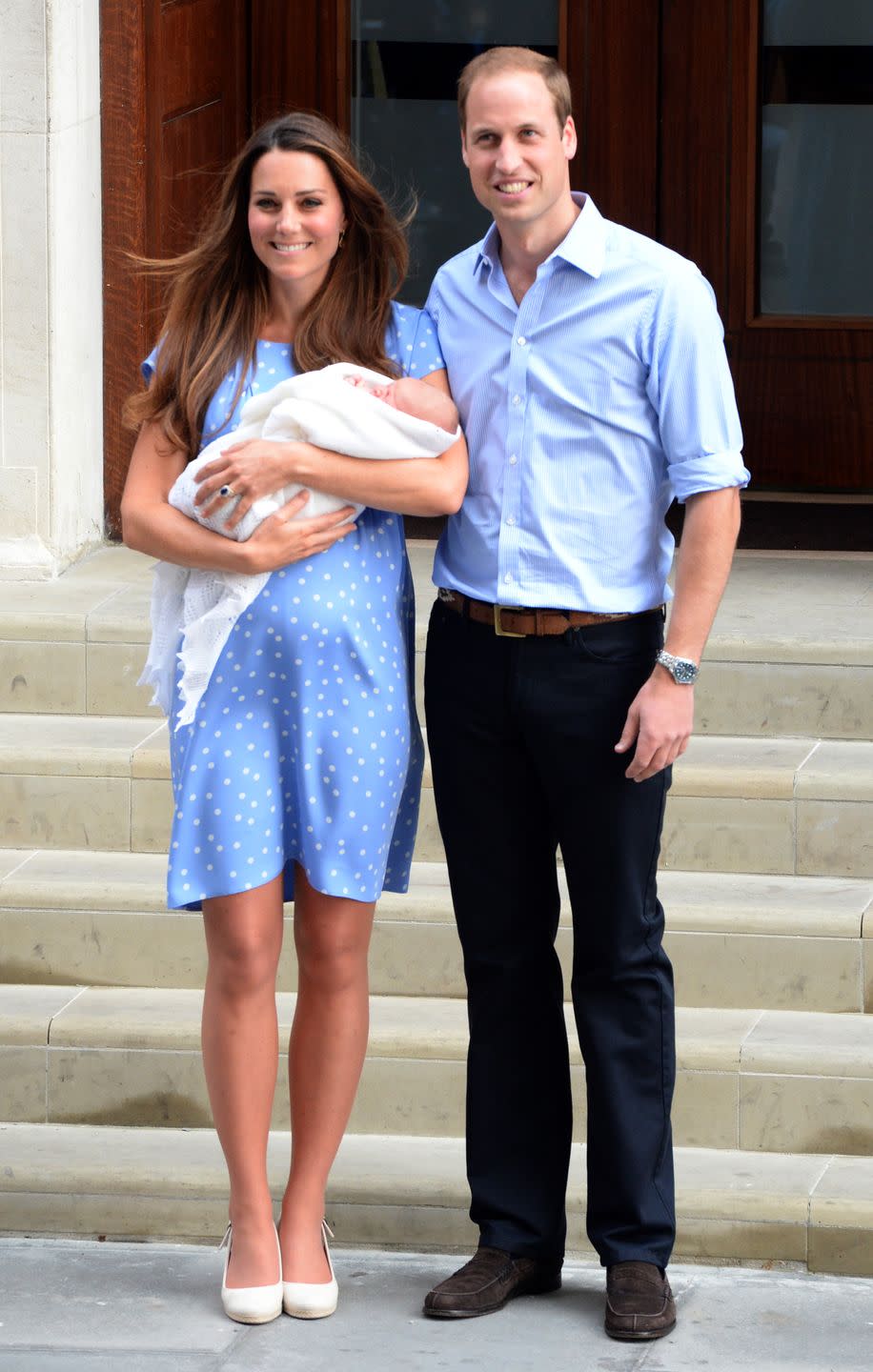 <p>The world celebrates when <a href="https://www.townandcountrymag.com/society/tradition/a6323/prince-george-princess-charlotte-delivery-team/" rel="nofollow noopener" target="_blank" data-ylk="slk:Prince George is born;elm:context_link;itc:0;sec:content-canvas" class="link ">Prince George is born</a> on July 22. He becomes third in line for the throne.</p>