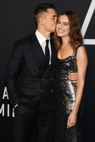 Jon Kopaloff/FilmMagic Allison Williams and fiancé Alexander Dreymon.