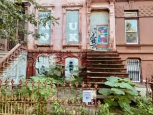 dilapidated brownstone