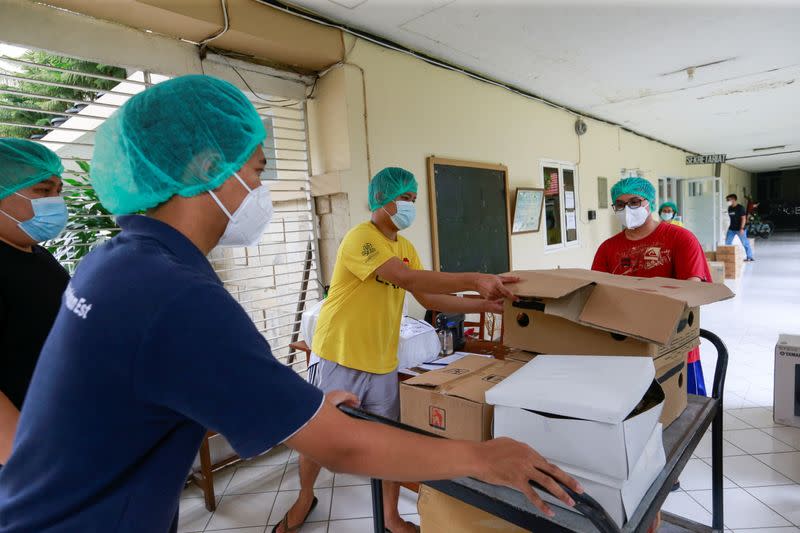 Self-isolation shelter for coronavirus disease (COVID-19) patients in Jakarta