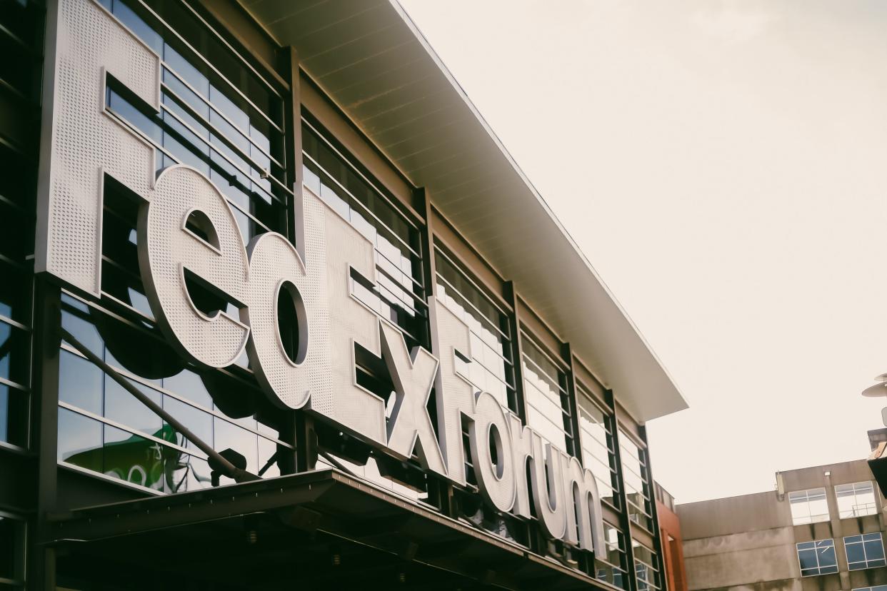 The exterior of the FedEx Forum can be seen at 191 Beale Street on Monday, March 11, 2024 in Memphis, Tenn.