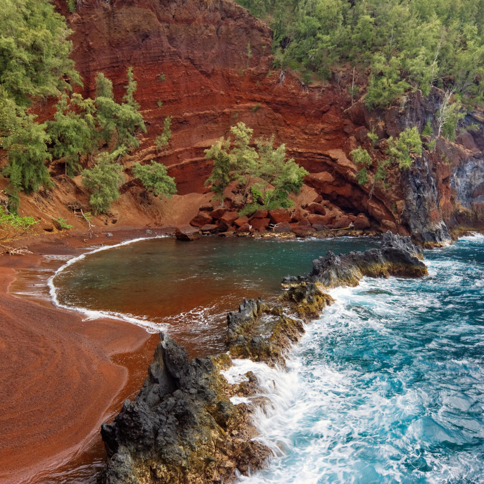 Kaihalulu Bay (Red Sand Beach), Maui, Hawaii