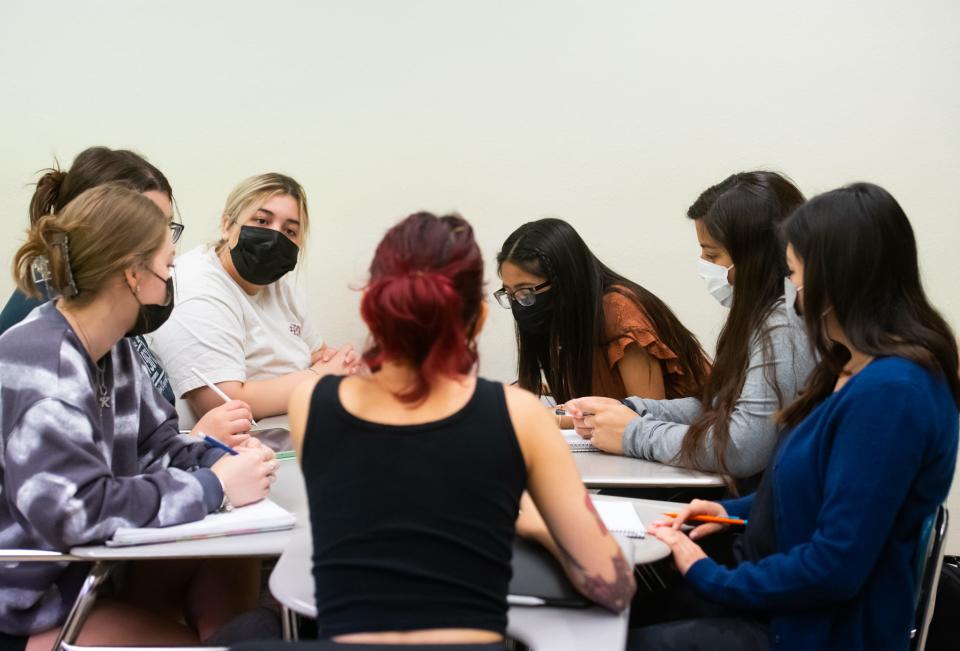 First-year calculus students at the University of Texas at Austin work together in small groups to master concepts they will need later in college and their careers.