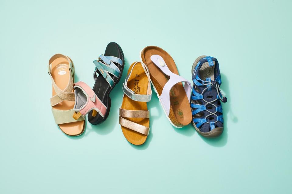 <p><em>We updated this guide in July 2022 to ensure all products were in stock with accurate pricing listed. </em></p><hr><p>Through the summer, whether you're trekking distances on your daily commute, exploring new terrain on a family vacation or running errands, <strong>you need a pair of walking sandals that look cute <em>and</em> can keep up with your busy lifestyle</strong> <strong>— without hurting your feet. </strong>By now you probably know that typical flip flops just won't cut it.</p><p><a href="https://drjordanmetzl.com/" rel="nofollow noopener" target="_blank" data-ylk="slk:Dr. Jordan Metzl M.D.;elm:context_link;itc:0;sec:content-canvas" class="link ">Dr. Jordan Metzl M.D.</a>, a sports medicine physician at the <a href="https://www.hss.edu/physicians_metzl-jordan.asp" rel="nofollow noopener" target="_blank" data-ylk="slk:Hospital For Special Surgery;elm:context_link;itc:0;sec:content-canvas" class="link ">Hospital For Special Surgery</a> in New York recommends trying out <em>many</em> different <a href="https://www.goodhousekeeping.com/health-products/g26960479/best-walking-shoes-for-women/" rel="nofollow noopener" target="_blank" data-ylk="slk:walking shoes;elm:context_link;itc:0;sec:content-canvas" class="link ">walking shoes</a> before buying to find the pair that fits you best. Remember to trust your feet: No matter what the brand claims, the walking sandals must be comfortable for <em>you</em>.</p><p>The pros at the <a href="https://www.goodhousekeeping.com/institute/about-the-institute/" rel="nofollow noopener" target="_blank" data-ylk="slk:Good Housekeeping Institute;elm:context_link;itc:0;sec:content-canvas" class="link ">Good Housekeeping Institute</a> Textiles Lab have a history of testing walking shoes and sneakers, and relied on our related expertise on brand performance, shoe fit and construction to select the best walking sandals to support your arch and stay comfortable all day. These picks are from brands we love and trust, styles with rave reviewers and designs that have innovative and fashionable features.</p><h2 class="body-h2"><strong>Our top picks: <br></strong></h2><p>Keep scrolling to shop the best walking sandals for women then continue reading to learn more expert advice on how to shop for walking sandals to find the most comfortable pair. Going on a trip? Pair these sandals with a <a href="https://www.goodhousekeeping.com/clothing/g27088110/travel-dresses/" rel="nofollow noopener" target="_blank" data-ylk="slk:travel dress;elm:context_link;itc:0;sec:content-canvas" class="link ">travel dress</a> and <a href="https://www.goodhousekeeping.com/clothing/g39905522/best-fanny-packs/" rel="nofollow noopener" target="_blank" data-ylk="slk:a fanny pack;elm:context_link;itc:0;sec:content-canvas" class="link ">a fanny pack</a> for the ultimate vacation look! </p>