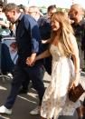 <p>The two were seen holding hands as they arrived at their hotel on July 23. That same day, <a href="https://people.com/movies/jennifer-lopez-ben-affleck-sightseeing-romantic-evening-paris/" rel="nofollow noopener" target="_blank" data-ylk="slk:they enjoyed a cruise" class="link ">they enjoyed a cruise</a> on the River Seine with their children, including Seraphina Affleck, whom Affleck shares with ex-wife Jennifer Garner, and Emme Muñiz, whom Lopez shares with ex-husband Marc Anthony. </p>