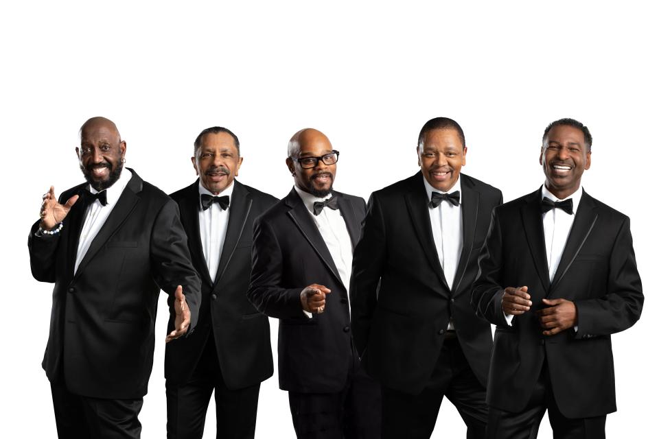 The Temptations in 2021, from left: Otis Williams, Ron Tyson, Mario Corbino, Willie Greene, Jr. and Terry Weeks