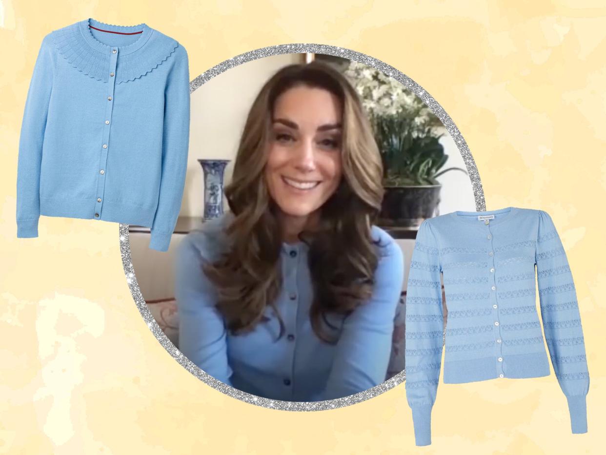 The duchess wore the cardigan during a video call to a nurse in November 2020 (iStock/The Independent)