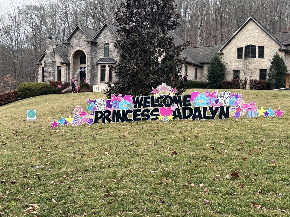 Adalyn McGuire, 3, has terminal cancer, so her Tennessee community threw her an epic birthday party three months early. (Courtesy Tanya Sturm)