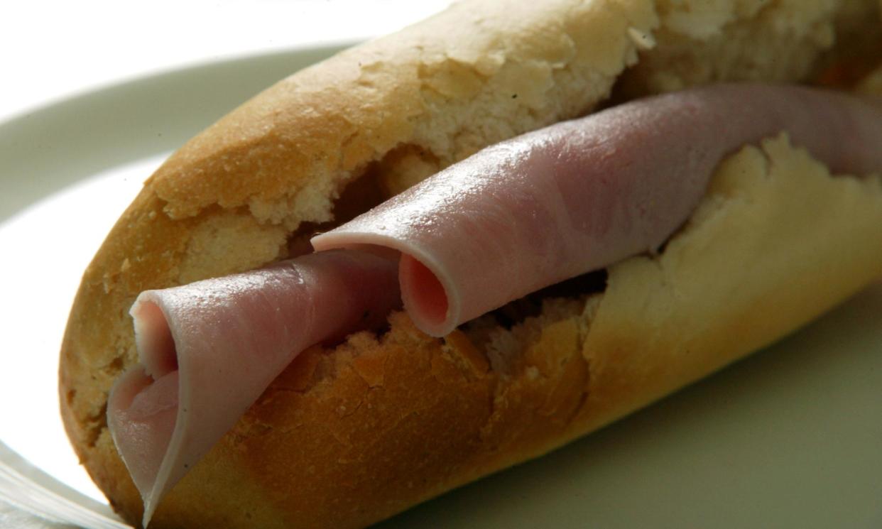 <span>The researchers found habitually eating 50g of processed meat a day – equivalent to two slices of ham – was linked to a 15% higher risk of type 2 diabetes.</span><span>Photograph: Graham Turner/The Guardian</span>