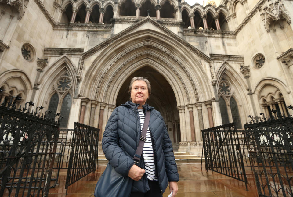 Cathy Gardner leaves the High Court, London. Picture date: Monday March 14, 2022. (Photo by James Manning/PA Images via Getty Images)