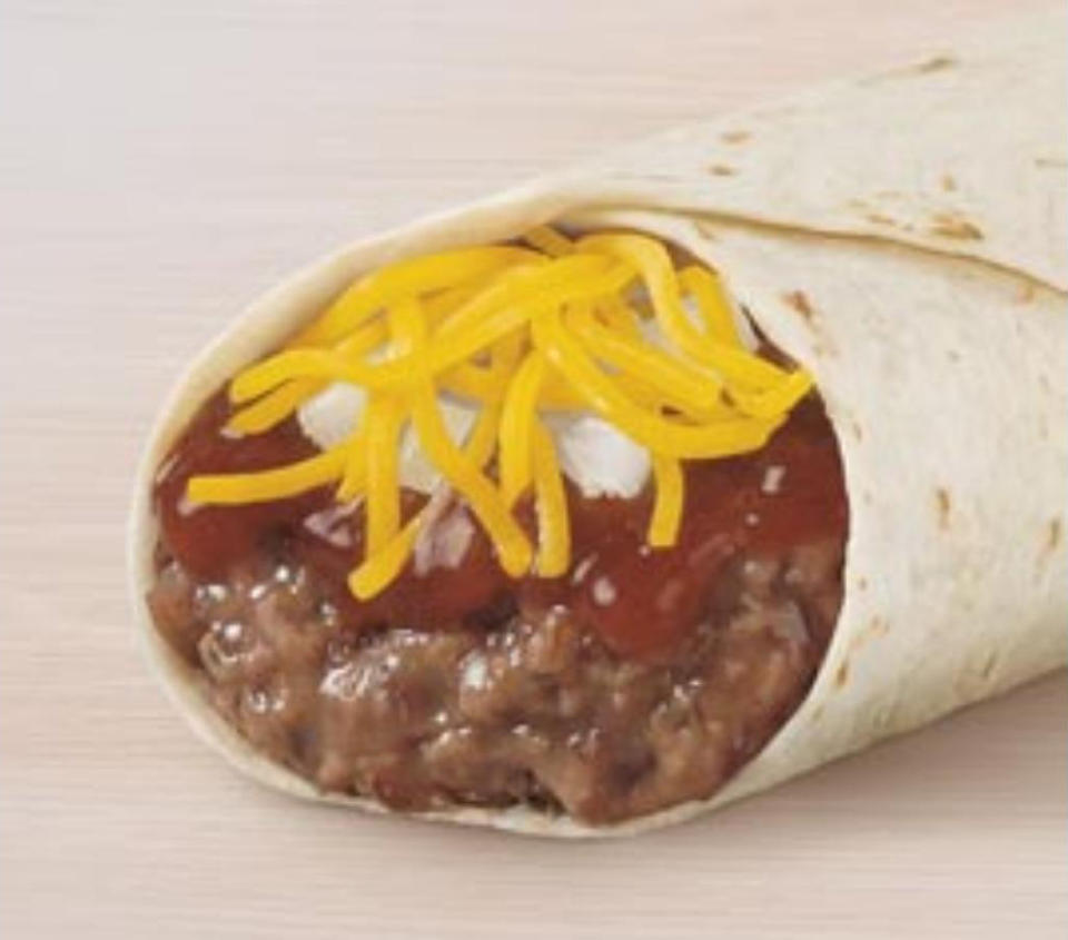 Both Montgomery and Tresvant order the chain’s bean burrito. Taco Bell