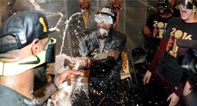 NBA Finals: Locker room celebrations through the years