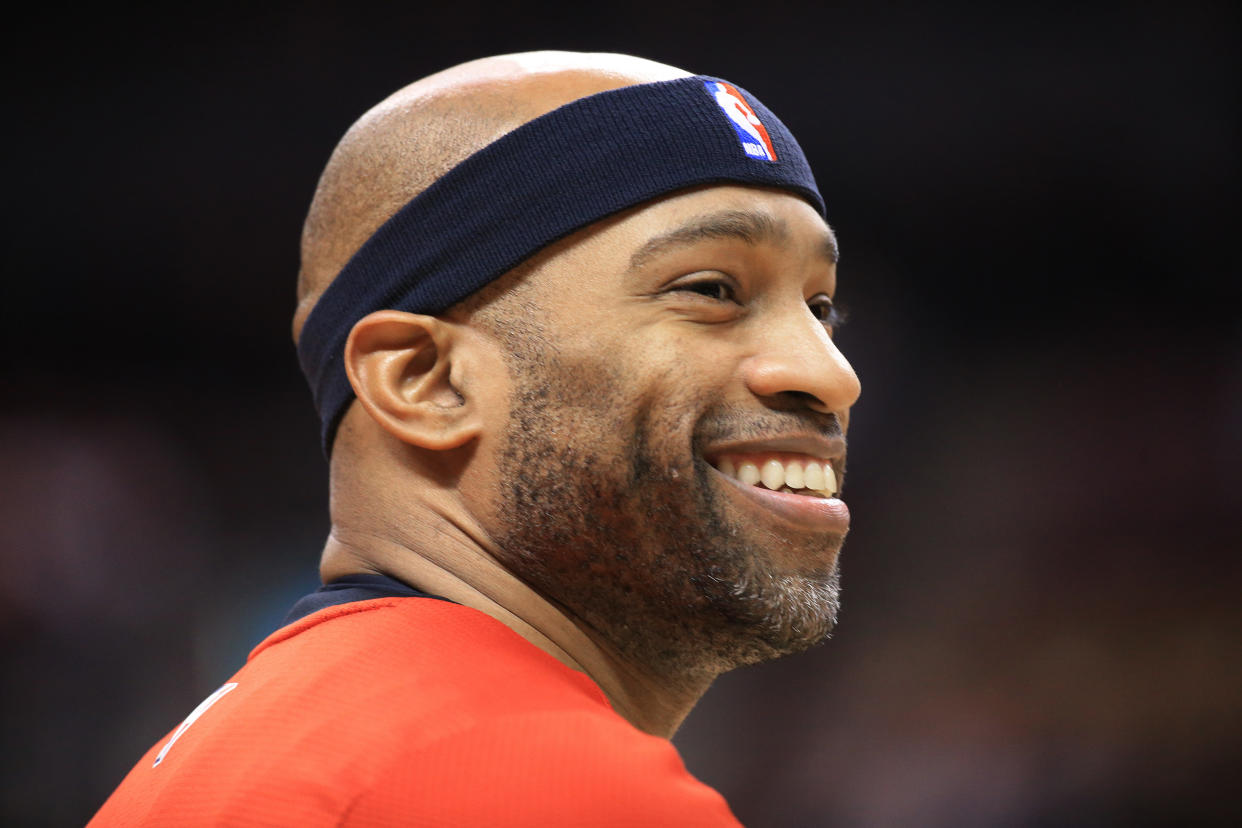 Vince Carter is the biggest name on the list of potential candidates for the Naismith Basketball Hall of Fame's 2024 class. (Rene Johnston/Toronto Star via Getty Images)