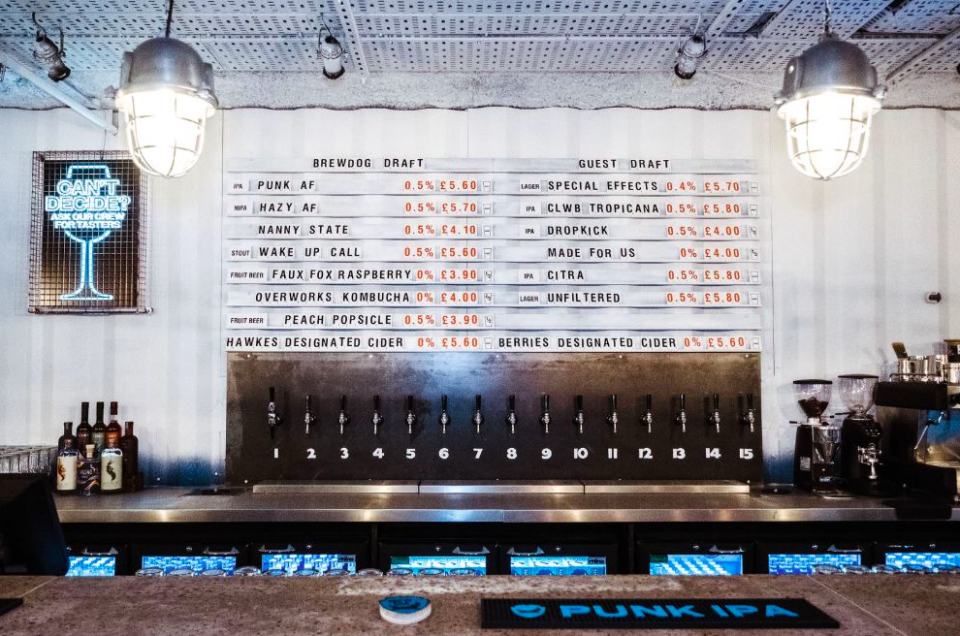 An entirely alcohol-free bar has opened in London [Photo: BrewDog]