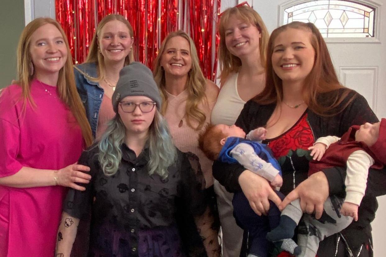 Sister Wives' Christine Brown Poses with All Five Daughters at Gwendlyn's Engagement Party