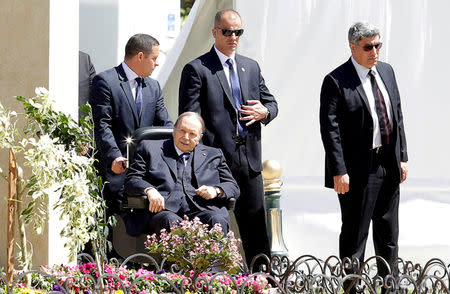 FILE PHOTO: Algerian President Abdelaziz Bouteflika is seen in Algiers, Algeria April 9, 2018. REUTERS/Ramzi Boudina/File Photo