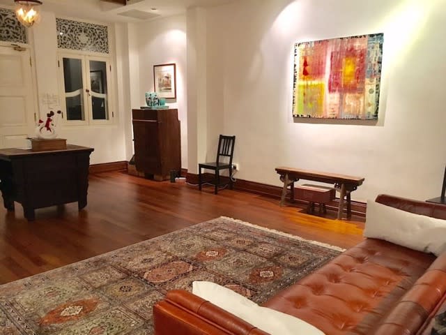 Inside a shophouse in Emerald Hill. (Photo: Neima Sitawi)