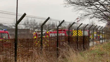 Emergency services are seen at Chester Zoo, Britain December 15, 2018 in this still image taken from a video obtained from social media. TWITTER/ @FAKTORYSTUDIOS1/via REUTERS