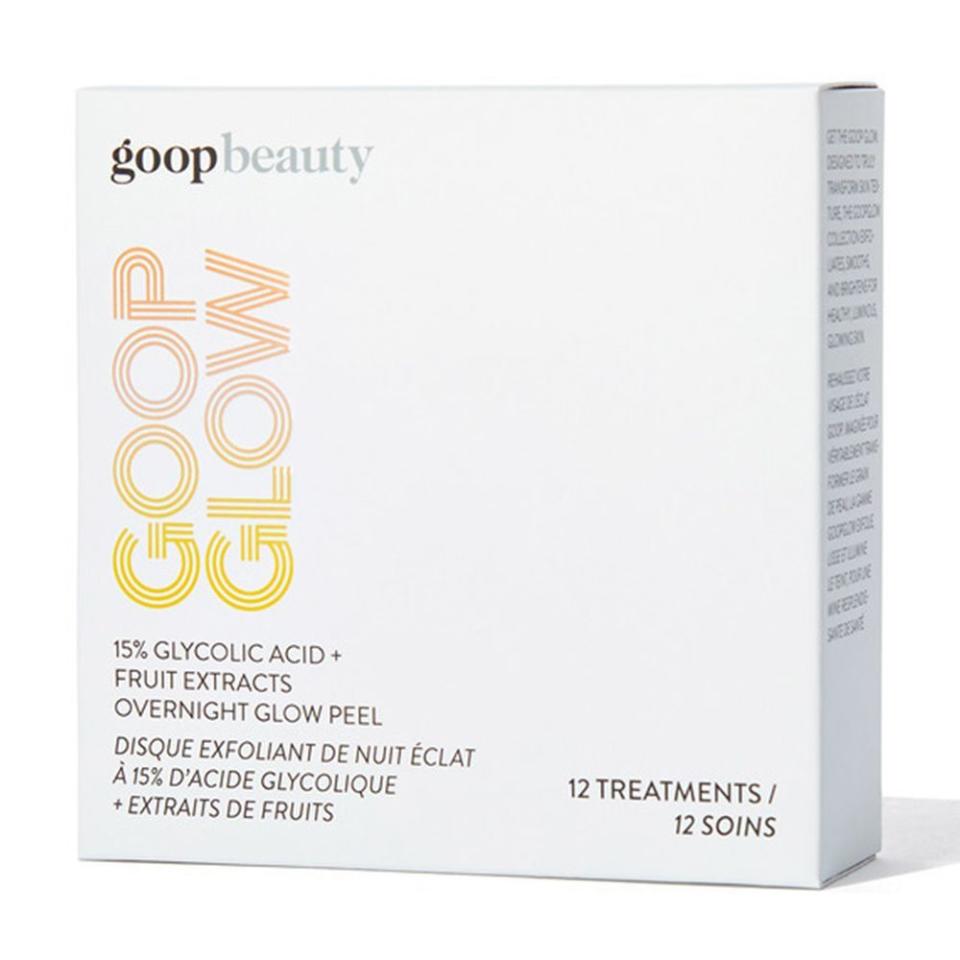 5) GOOPGLOW 15% Glycolic Overnight Glow Peel (12-Pack)