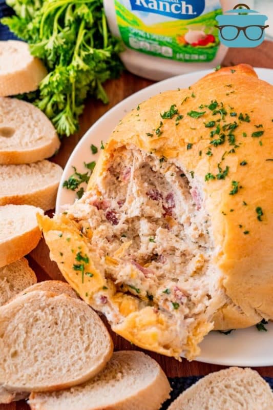 <p>The Country Cook</p><p>Chicken, bacon, ranch and cheese all wrapped in crescent dough makes for an irresistible appetizer. </p><p><strong>Get the recipe: <a href="https://www.thecountrycook.net/easy-crack-chicken-ball/" rel="nofollow noopener" target="_blank" data-ylk="slk:Crack Chicken Ball;elm:context_link;itc:0;sec:content-canvas" class="link rapid-noclick-resp">Crack Chicken Ball</a></strong></p>