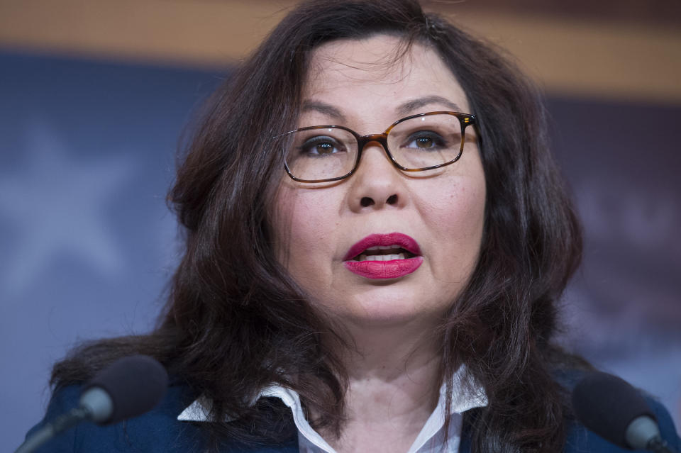 Sen. Tammy Duckworth, D-Ill., above, unsuccessfully appealed to Homeland Security Secretary Kirstjen Nielsen to delay the deportation of fellow veteran Miguel Perez-Montes. (Photo: Tom Williams/CQ Roll Call)