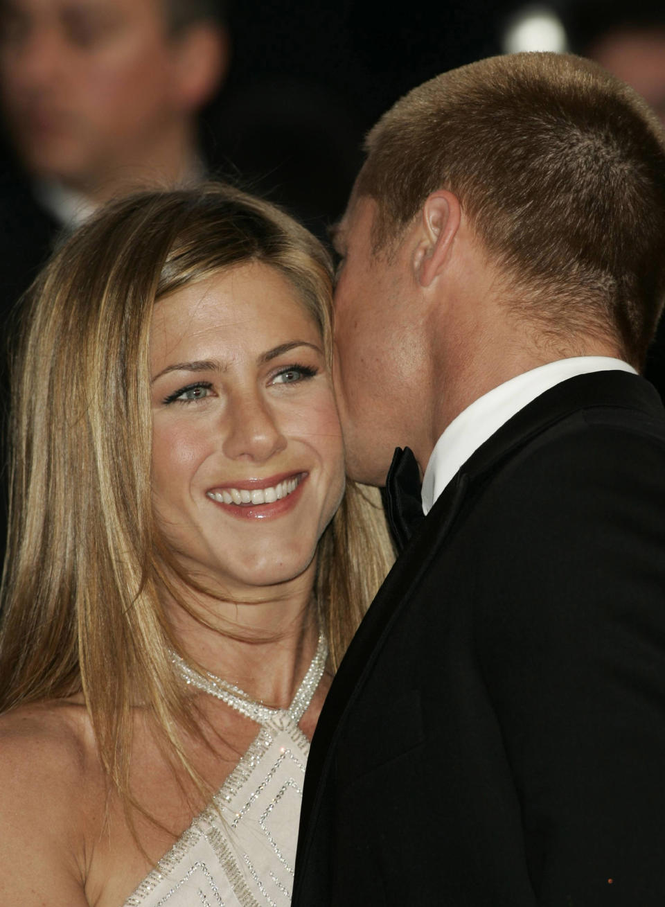 Brad and Jen together in Cannes in 2004. Source: Getty