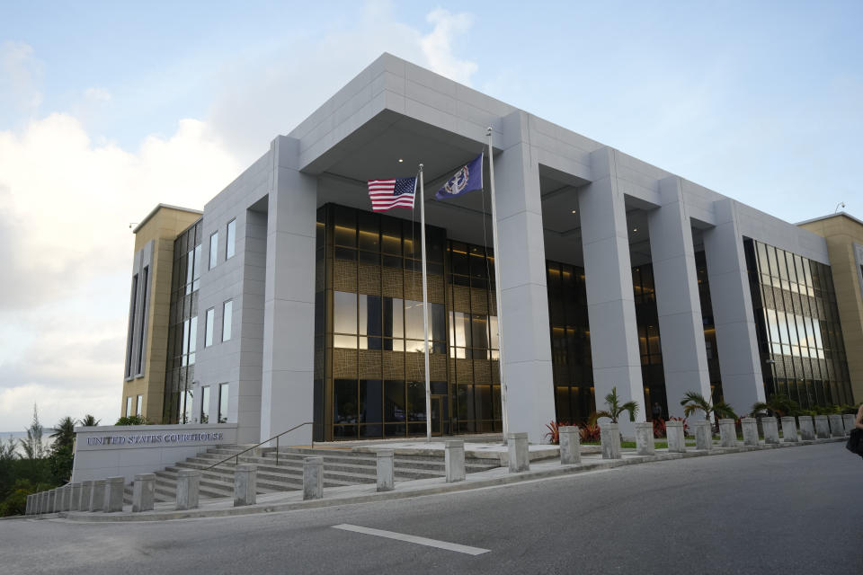 The United States courthouse where WikiLeaks founder Julian Assange expected to enter a plea deal, in Saipan, Mariana Islands, Wednesday, June 26 2024. (AP Photo/Eugene Hoshiko)