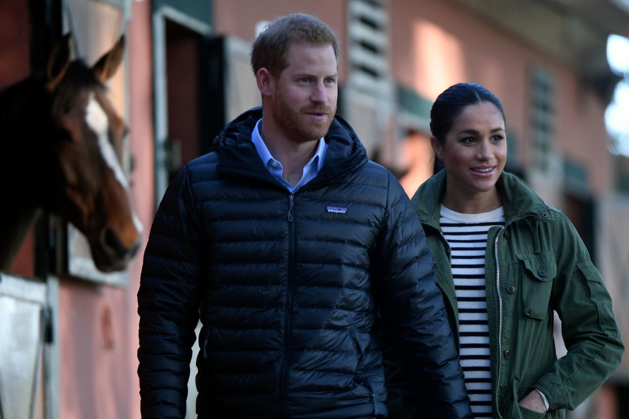 The Duke and Duchess of Sussex, pictured in Morocco, reportedly do not know the sex of their unborn baby [Photo: Getty]